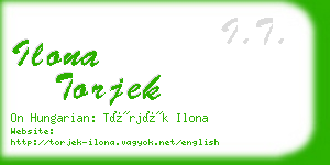 ilona torjek business card